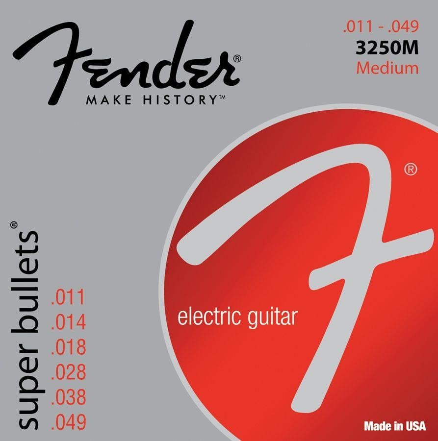 Fender Super Bullet Strings Nickel Plated Steel Bullet End 3250M .011-.049 Elektro Gitar Teli