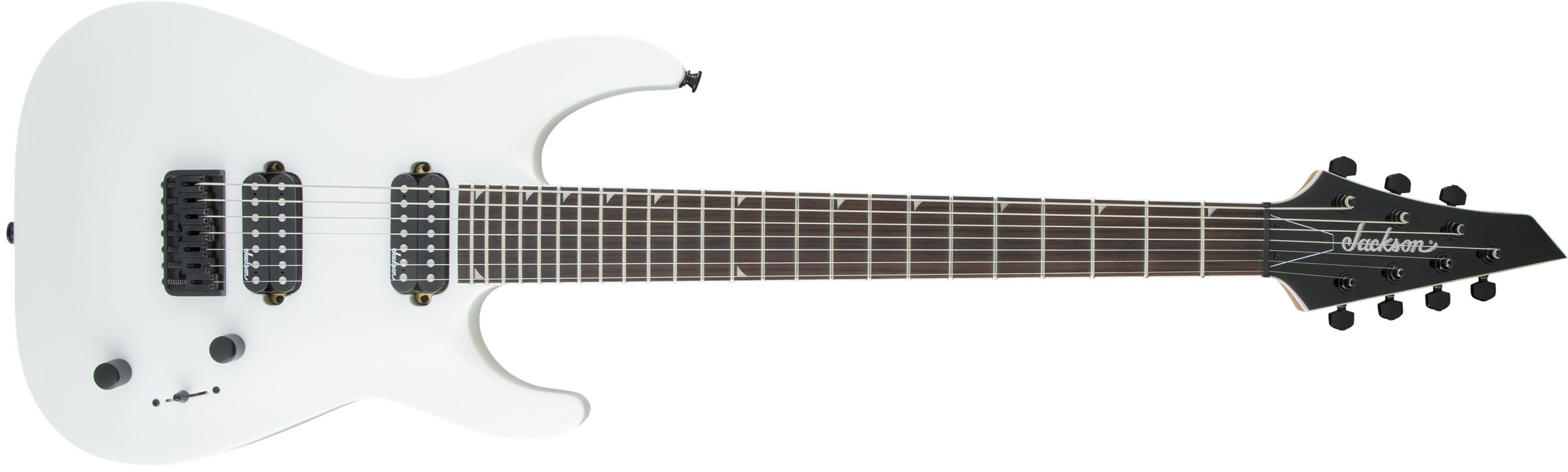 Jackson JS Dinky Arch Top JS32-7 DKA HT Amaranth Klavye Snow White 7 Telli Elektro Gitar