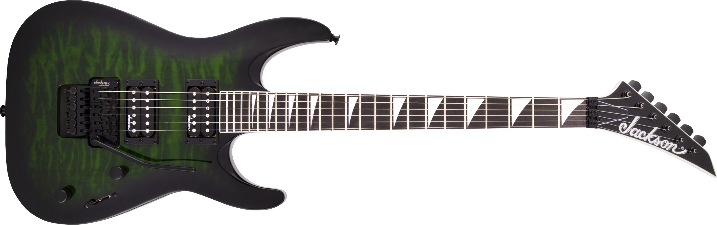 Jackson JS Dinky Arch Top JS32Q DKA Amaranth Klavye Transparent Green Burst Elektro Gitar