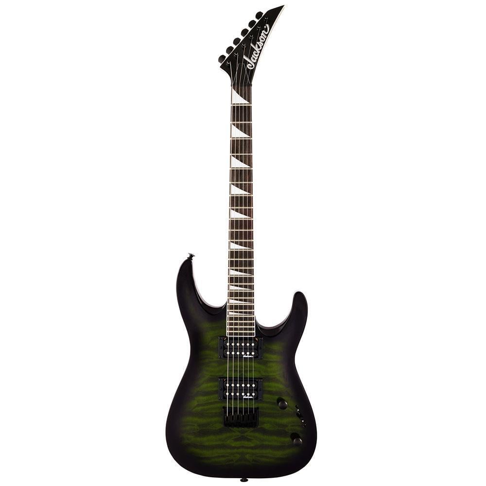 Jackson JS Dinky Arch Top JS32Q DKA HT Amaranth Klavye Transparent Green Burst Elektro Gitar