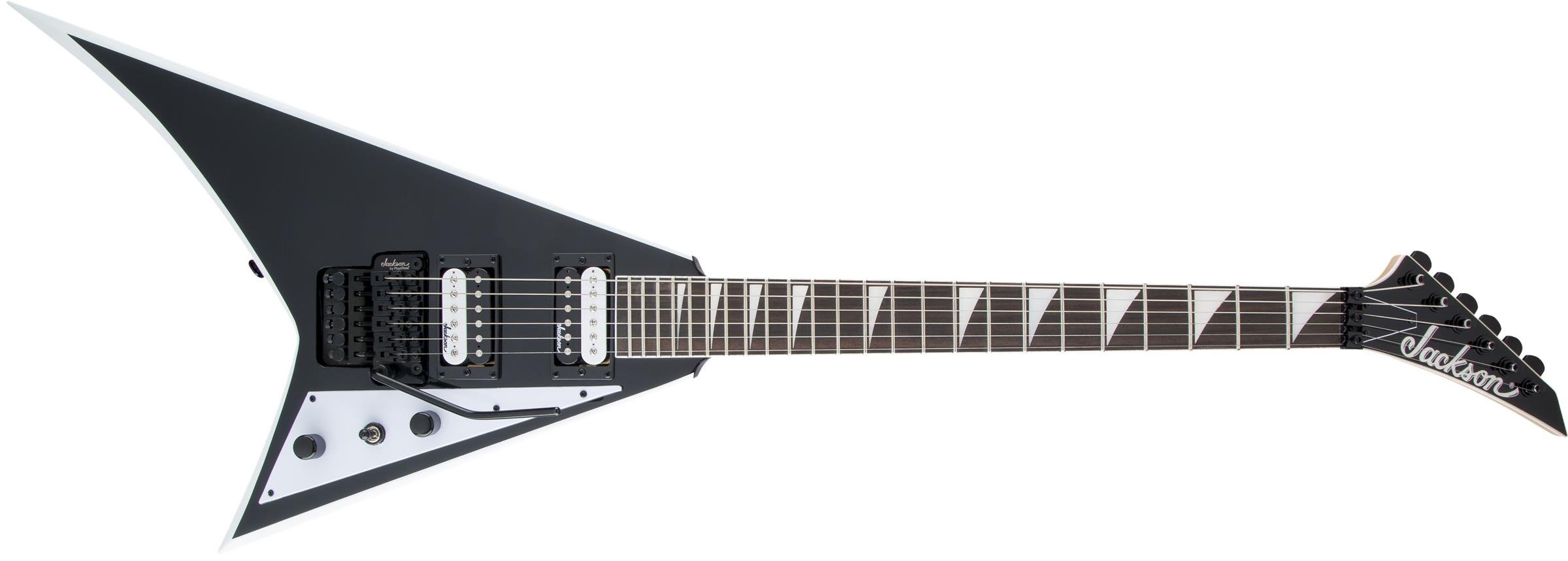 Jackson JS Rhoads JS32 Amaranth Klavye Black with White Bevels Elektro Gitar