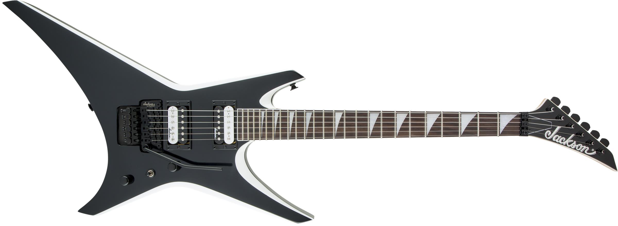 Jackson JS Warrior JS32 Amaranth Klavye Black with White Bevels Elektro Gitar