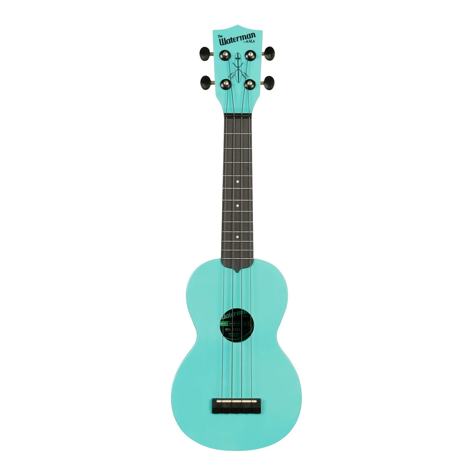 Kala Waterman Recycled Soprano Ukulele (Aqua Mist - Glow In The Dark)