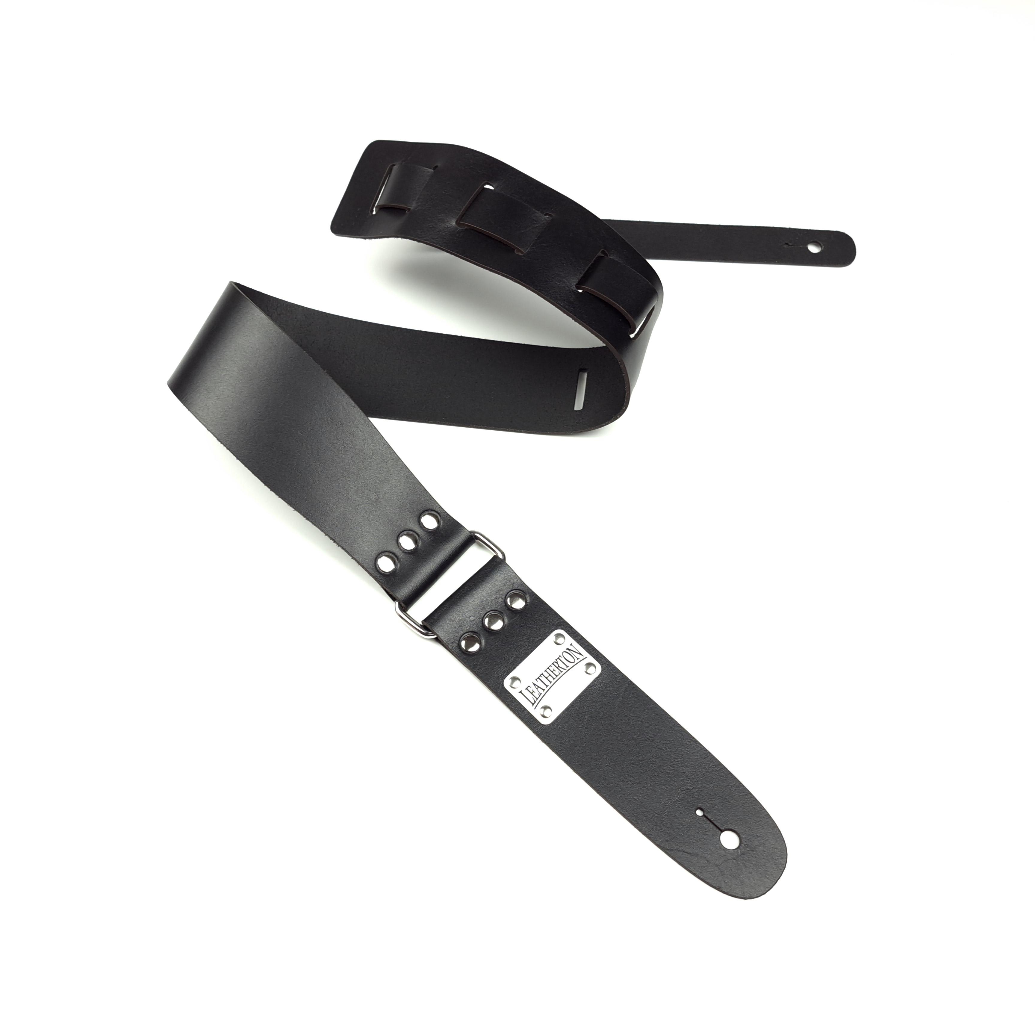 Leatherton Stinger Hakiki Deri Gitar Askısı (Siyah)