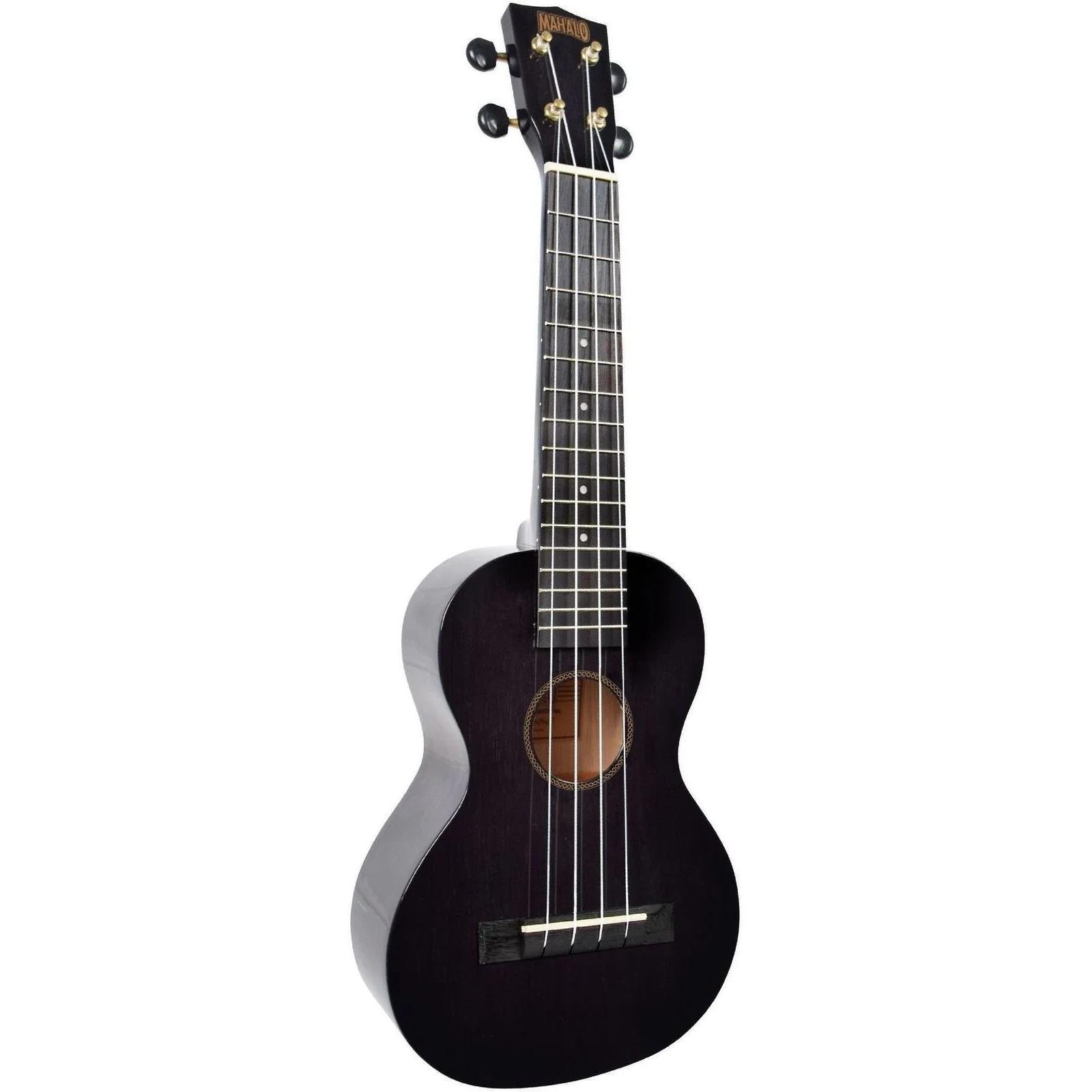 Mahalo MH2WTBK Hano Series Concert Ukulele (Transparent Black)