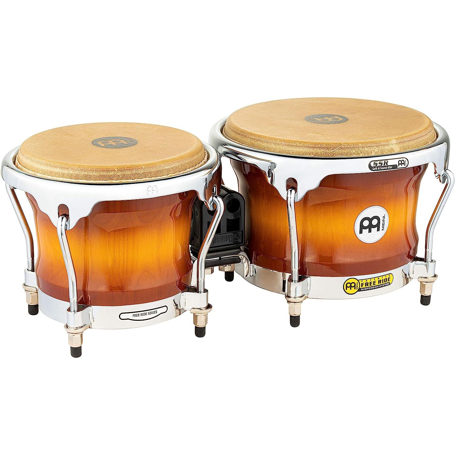 Meinl FWB400GAB Free Ride Series 7''/ 8.5'' Bongo Set (Gold Amber Sunburst)