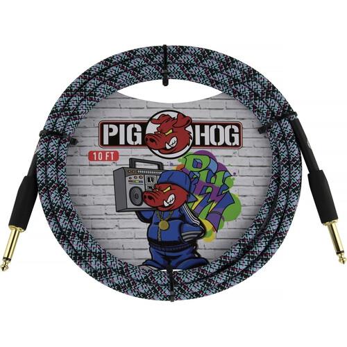 Pig Hog Vintage Series 1/4 Enstrüman Kablosu (Blue Graffiti Straight - Straight)