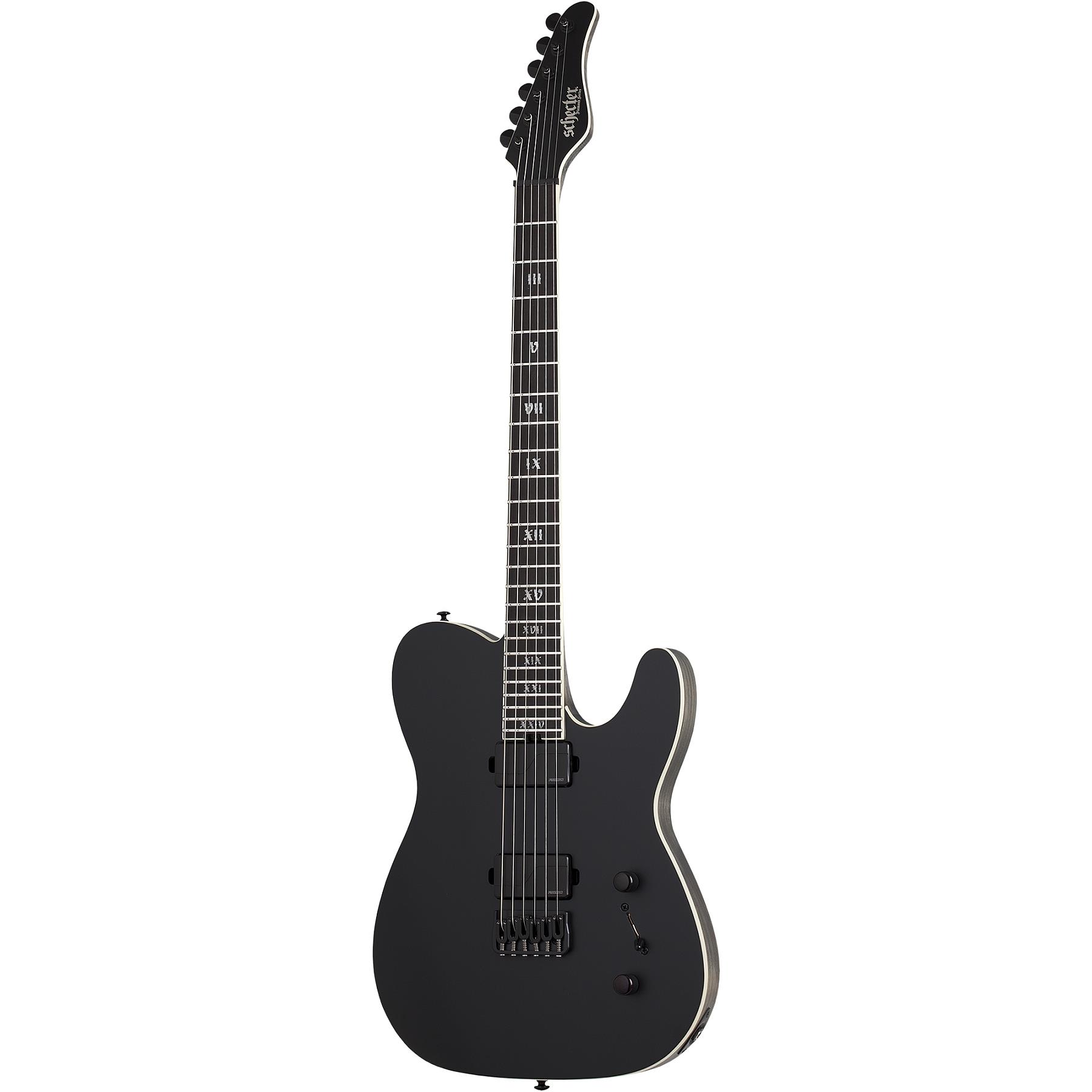 Schecter PT SLS Elite Evil Twin Elektro Gitar (Mat Siyah)