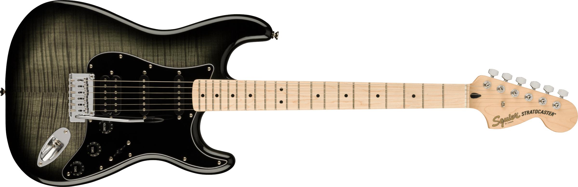 Squier Affinity Stratocaster FMT HSS Akçaağaç Klavye Black Burst Elektro Gitar