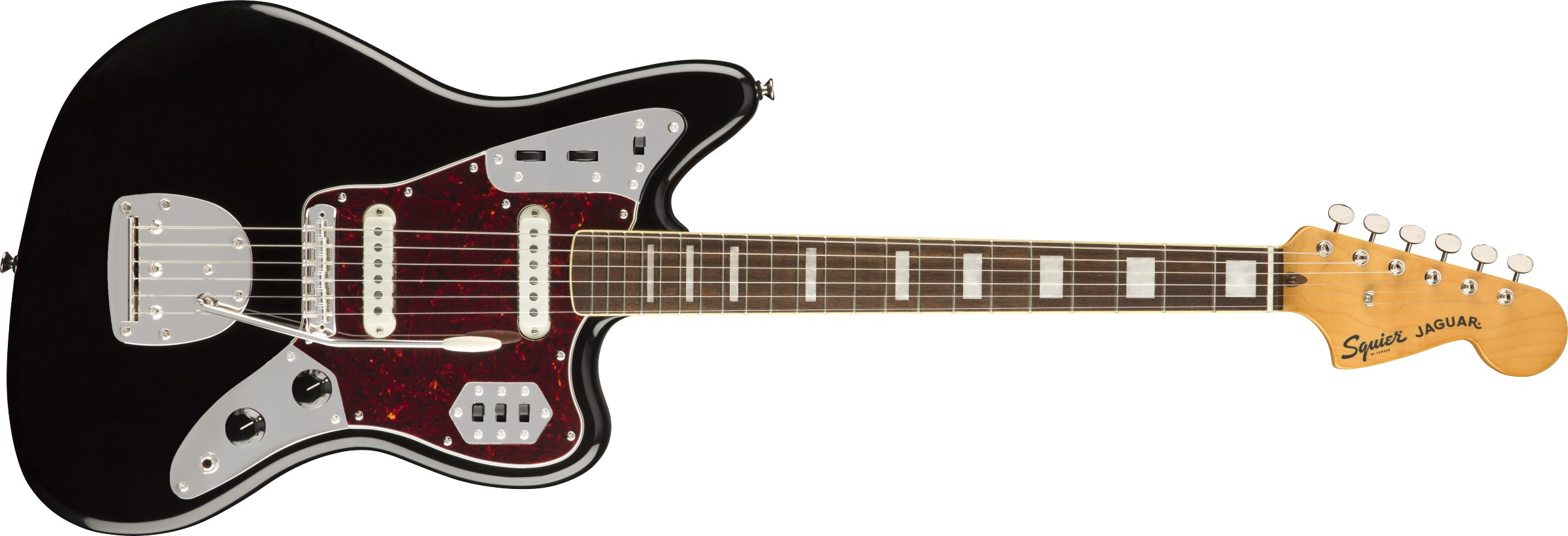 Squier Classic Vibe 70s Jaguar Laurel Klavye Black Elektro Gitar