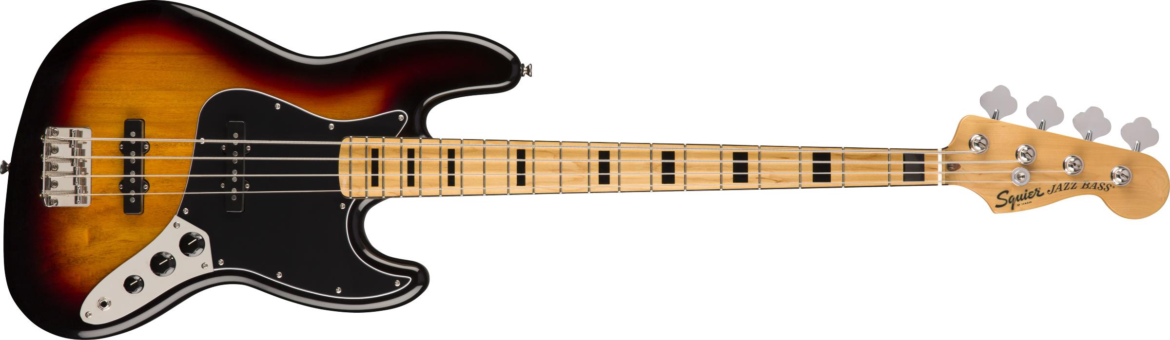 Squier Classic Vibe 70s Jazz Bass Akçaağaç Klavye 3-Color Sunburst Bas Gitar