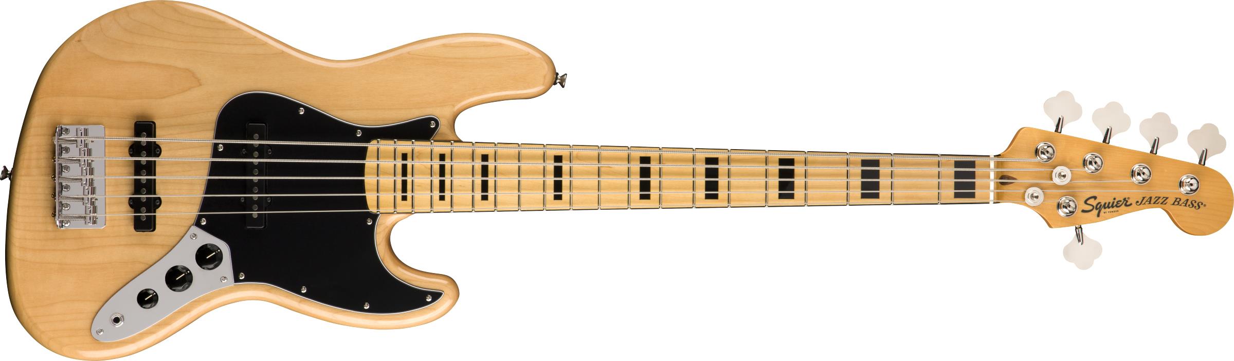 Squier Classic Vibe 70s Jazz Bass V Akçaağaç Klavye Natural 5 Telli Bas Gitar