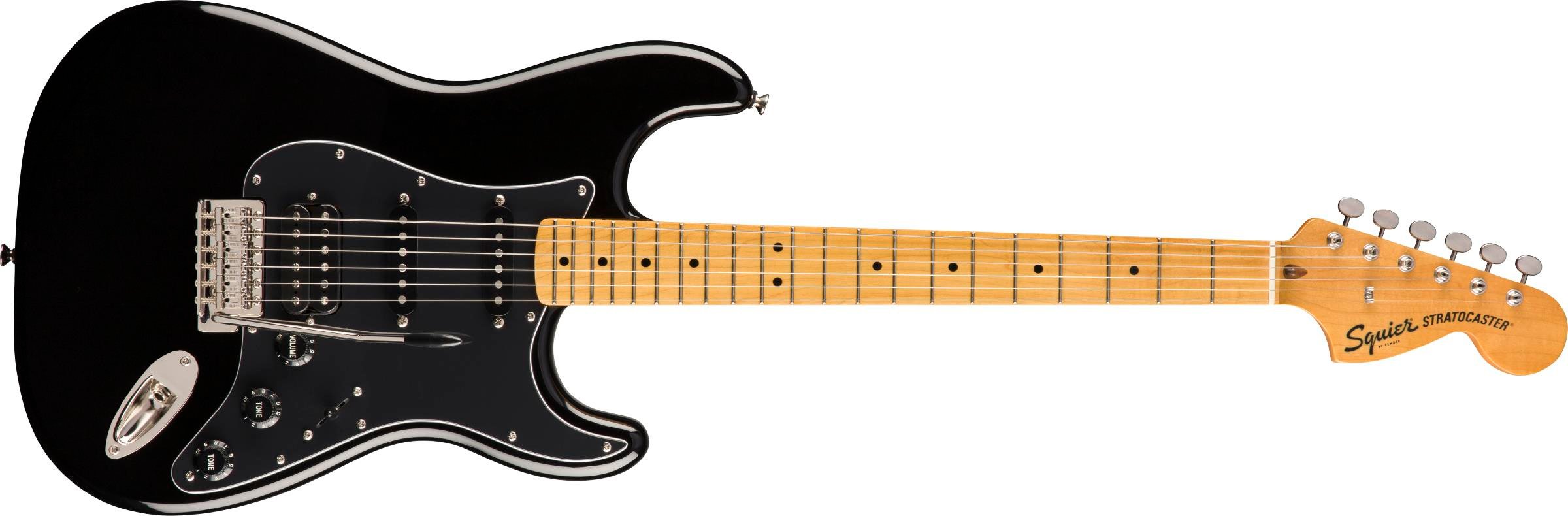 Squier Classic Vibe 70s Stratocaster HSS Akçaağaç Klavye Black Elektro Gitar