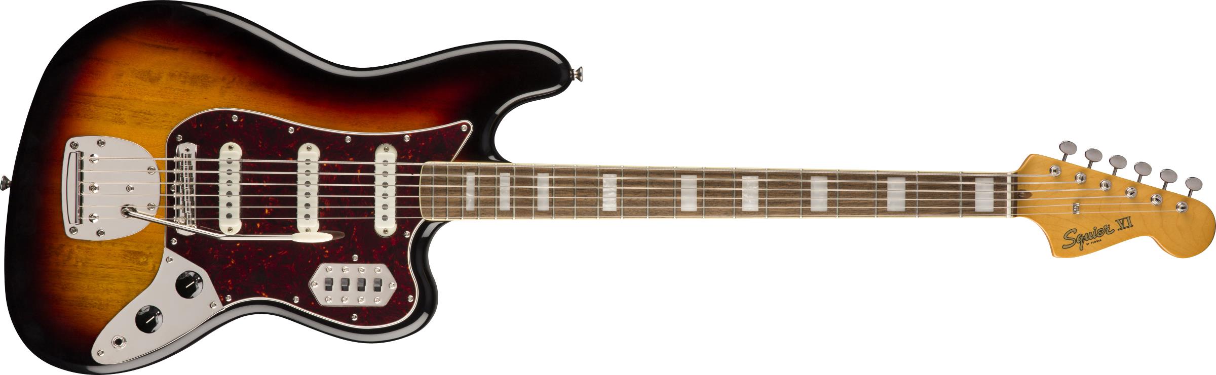 Squier Classic Vibe Bass VI Laurel Klavye 3 Ton Sunburst 6 Telli Bas Gitar