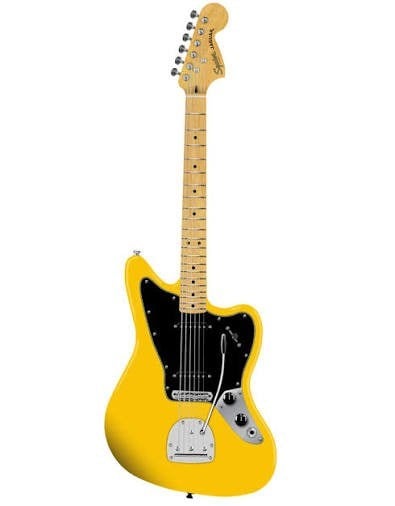 Squier Limited Edition Affinity Jaguar Akçaağaç Klavye BPG Graffiti Yellow Elektro Gitar