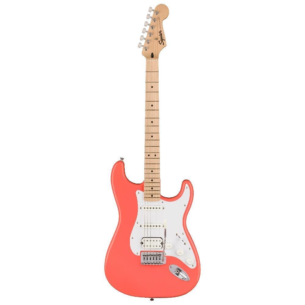 Squier Sonic Stratocaster HSS Akçaağaç White Pickguard Tahitian Coral Elektro Gitar