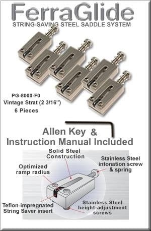 SS Saddle  Strat vintage 2-316  (6 pcs)