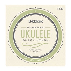 UKULELE TEL SETİ, SOPRANO, BLACK NYLON,