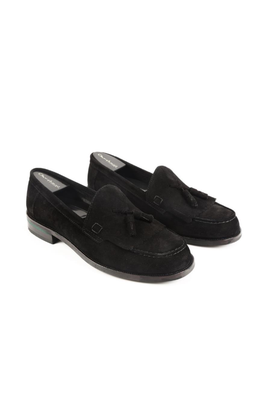 Corcık Everyday  El Yapımı  Casual Erkek Ayakkabı Siyah Nubuck