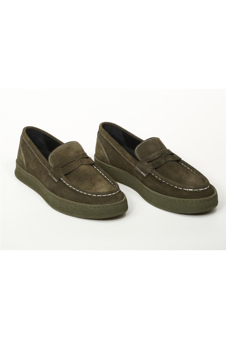 Fresh Casual Erkek Ayakkabı Oliv Nubuck