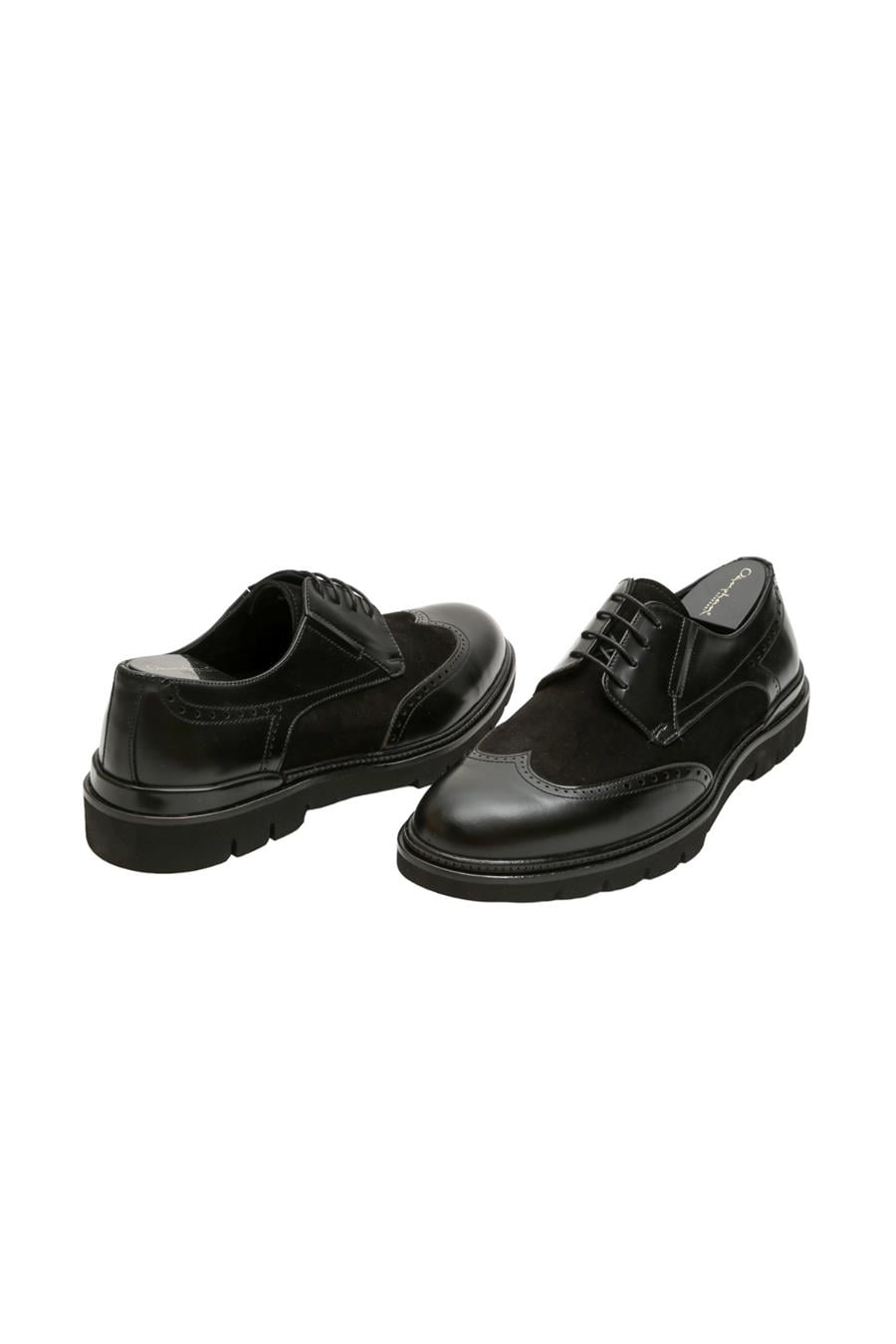 Single Çift Yüz Erkek Ayakkabı Black Nubuck