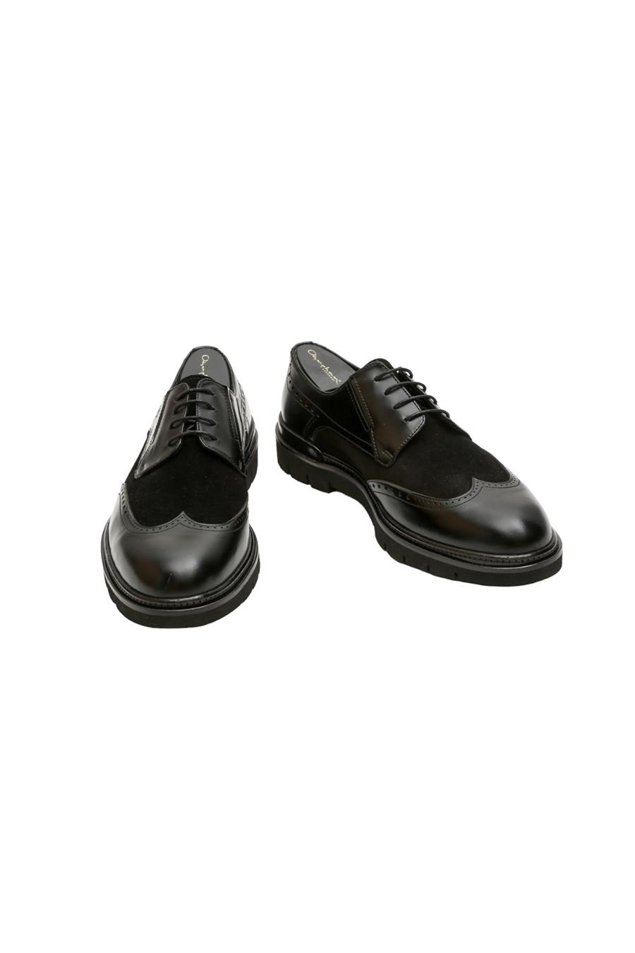 Single Çift Yüz Erkek Ayakkabı Black Nubuck