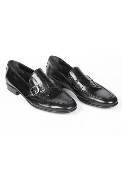 Apache 04 Tokalı Kösele Erkek Ayakkabı Siyah