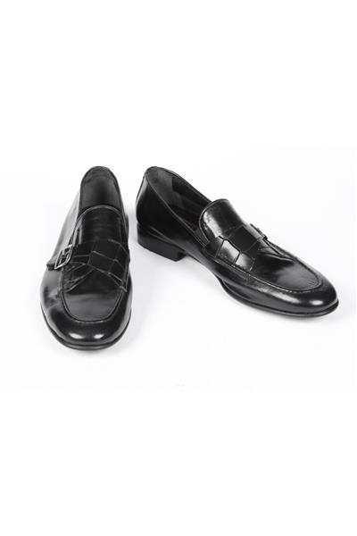 Apache 04 Tokalı Kösele Erkek Ayakkabı Siyah