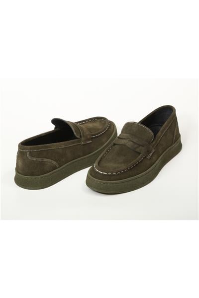 Fresh Casual Erkek Ayakkabı Oliv Nubuck