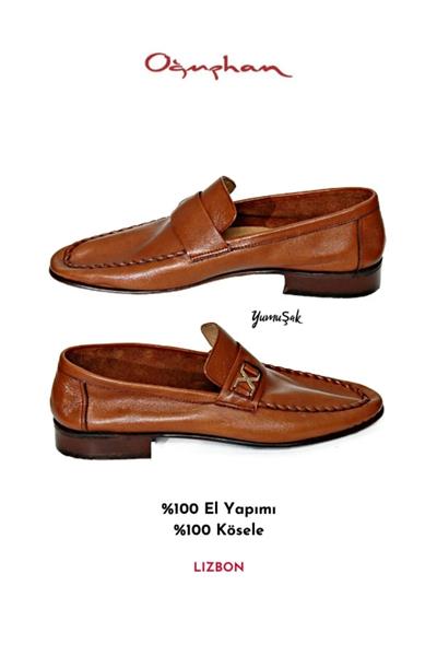 Lizbon 0040 Erkek Kösele Yumuşak Ayakkabı Camel