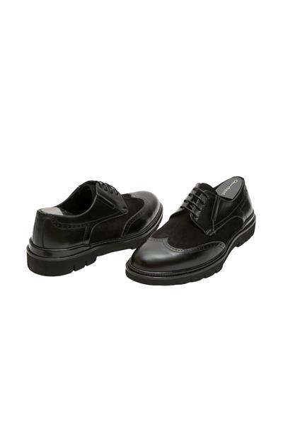Single Çift Yüz Erkek Ayakkabı Black Nubuck