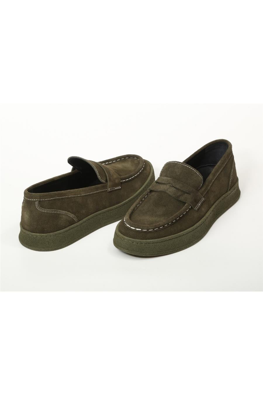 Fresh Casual Erkek Ayakkabı Oliv Nubuck
