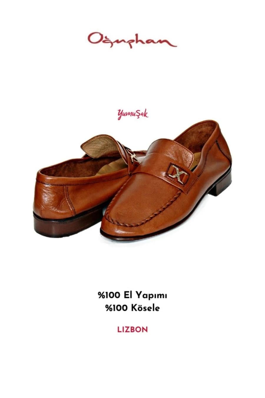 Lizbon 0040 Erkek Kösele Yumuşak Ayakkabı Camel