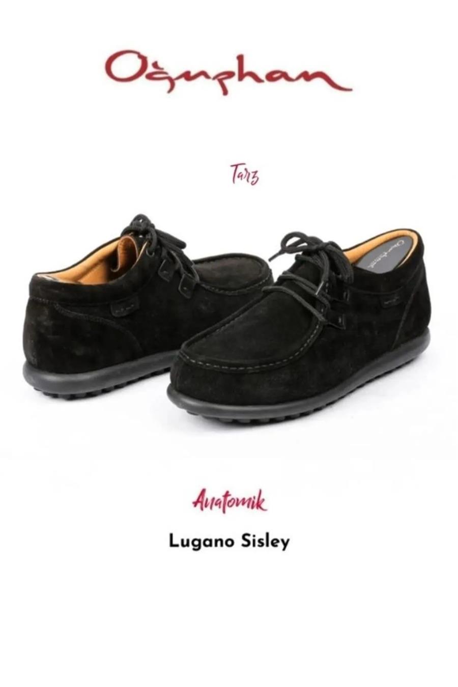 Lugano Sisley 2 Casual Erkek Ayakkabı Siyah Nubuck