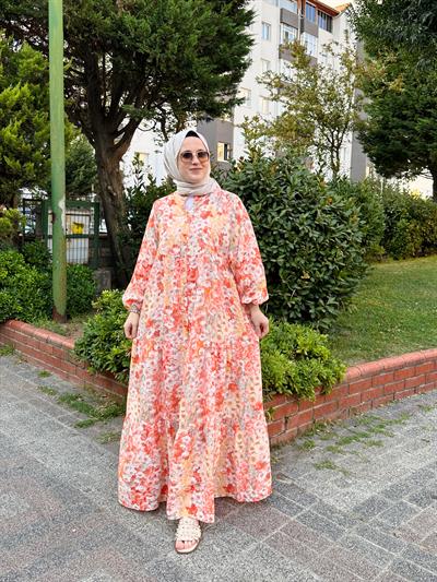Mango Kumaş Çiçekli Elbise 