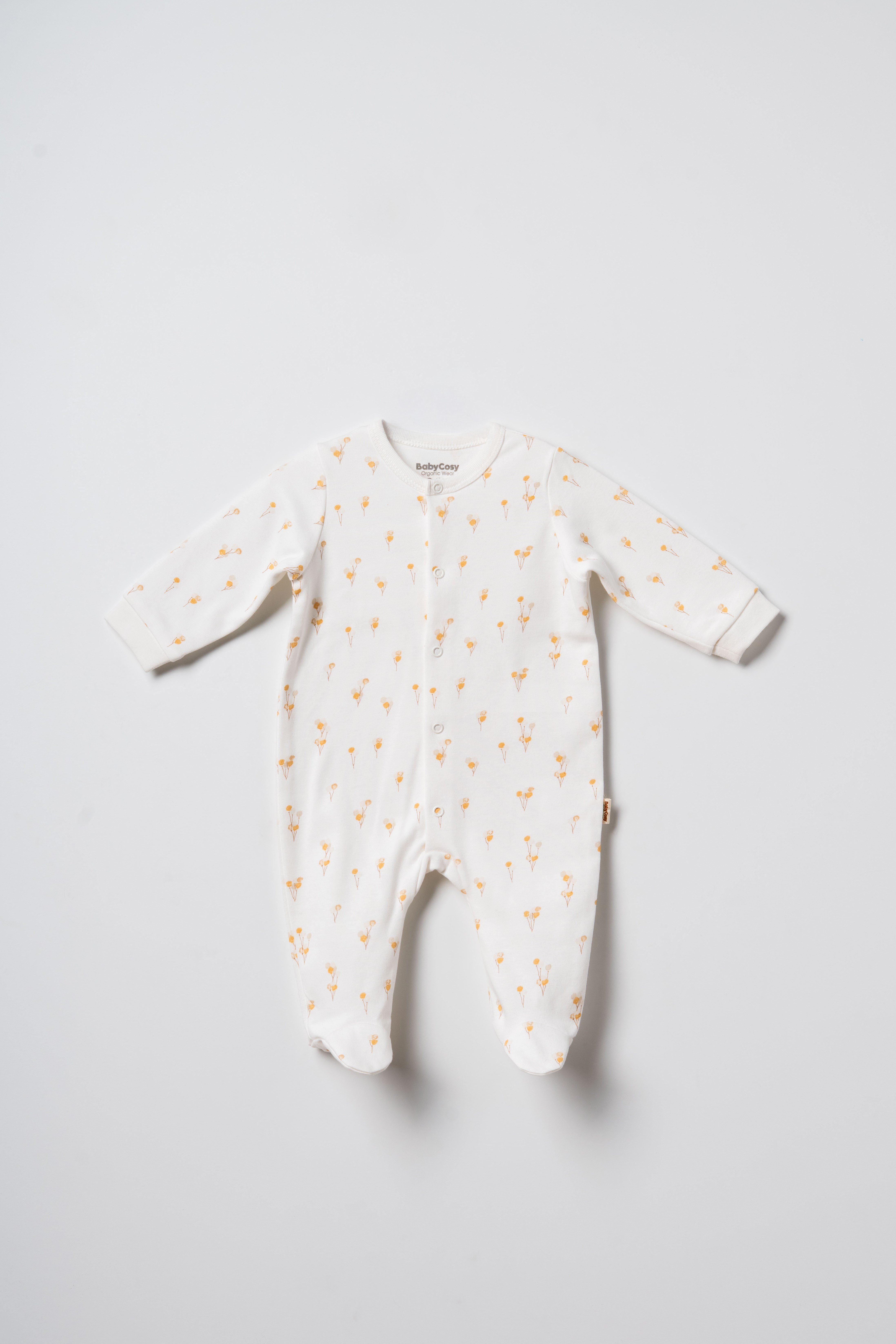 Unisex Bebek Pamuklu Ekru Hardal 10lu Hastane Çıkışı Seti - Ayıcık Baskılı Desenli