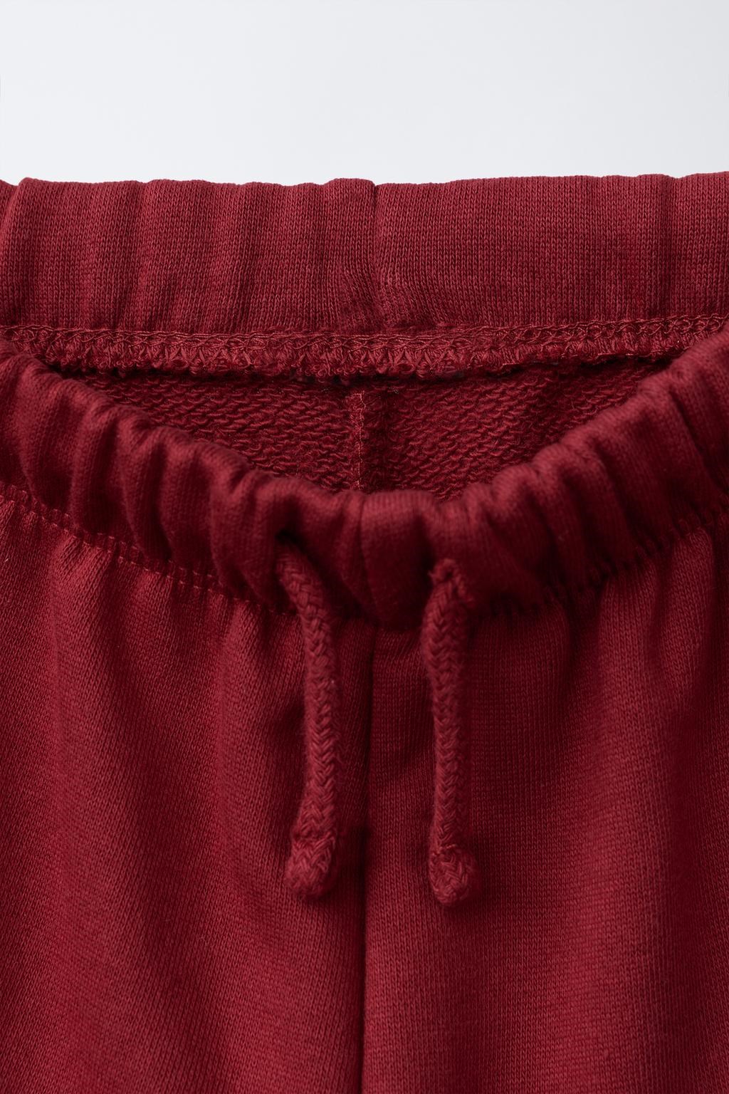 Çocuk Baskılı Bordo Ekru Fermuarlı Sweatshirt ve Eşofman Altı Takımı