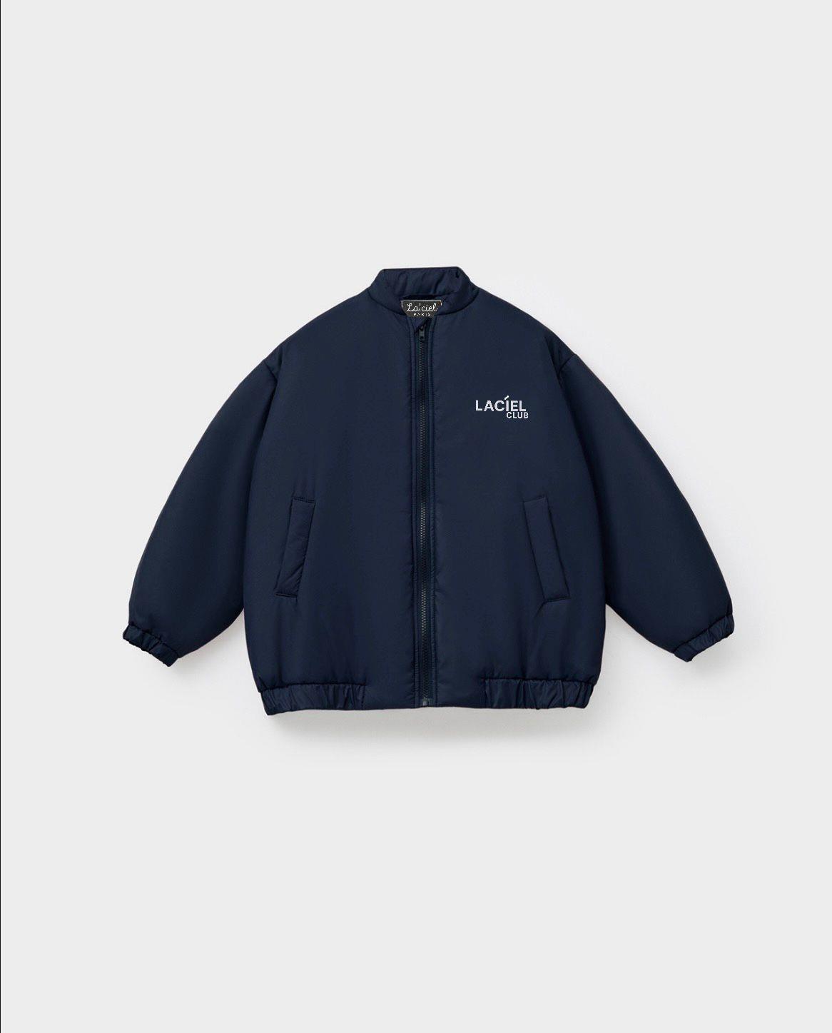 Unisex Çocuk Lacivert Bomber Mont – Fermuarlı, Cepli, Rahat Kesim