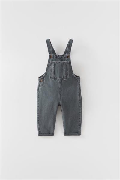 Çocuk Kot Salopet – Askılı, Cepli, Ayarlanabilir Askılı Tulum