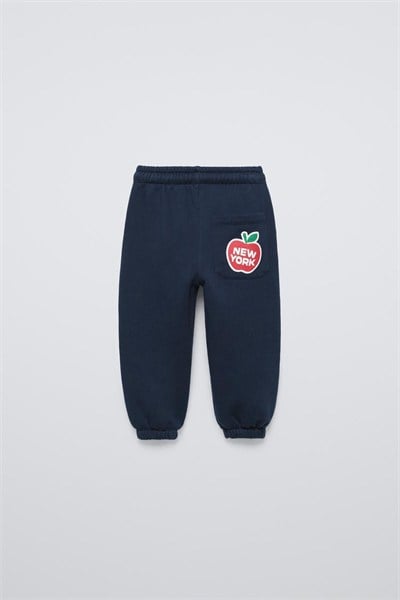 Çocuk Pamuklu Kapüşonlu Lacivert Sweatshirt ve Eşofman Altı Takımı
