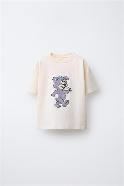 Erkek Çocuk Pamuklu Köpek Baskılı T-Shirt ve Kareli Eşofman Takım