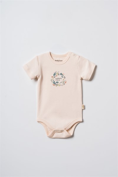 Bebek Pamuklu Deniz Desenli Kısa Kollu 2li Çıtçıtlı Body Seti