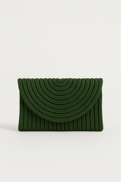 Çocuk Hasır Görünümlü Doğal Renk El Çantası - Yazlık Örgü Dokulu Model (14x20)