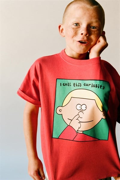 Çocuk Pamuklu Kırmızı Karakter Baskılı T-Shirt Şort Takım