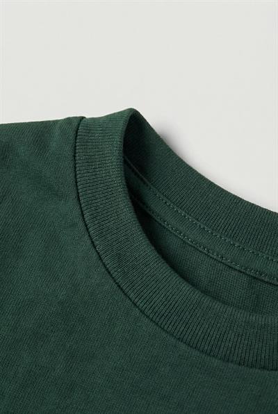 Çocuk Pamuklu Koyu Yeşil Limon Baskılı T-Shirt Şort Takım - Yazlık Spor Kombin