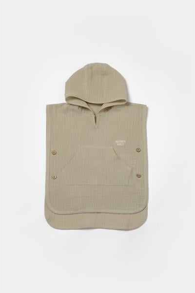 Unisex Çocuk Pamuklu Bej Müslin Panço Havlu