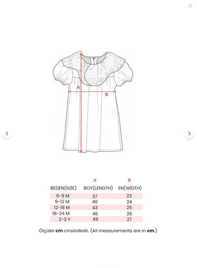 Kız Çocuk Pamuklu Kalp Desenli Elbise