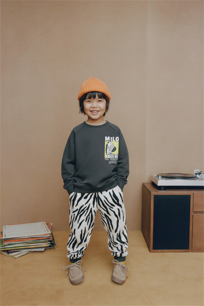 Erkek Çocuk Pamuklu Milo Zebra Desenli Eşofman Takımı