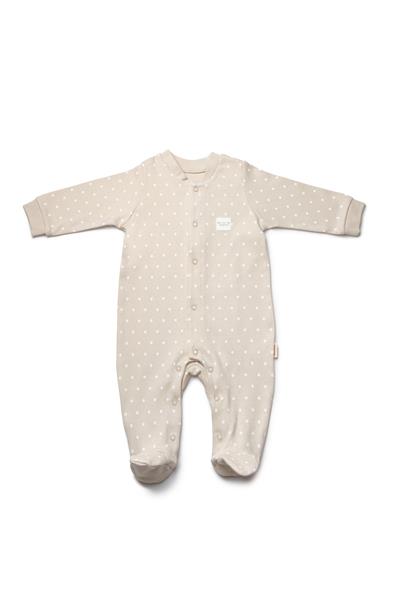 Organik Pamuklu Unisex Bebek 10lu Yenidoğan Hastane Çıkışı Seti - Gözlüklü Ayıcık Desenli Krem-Bej