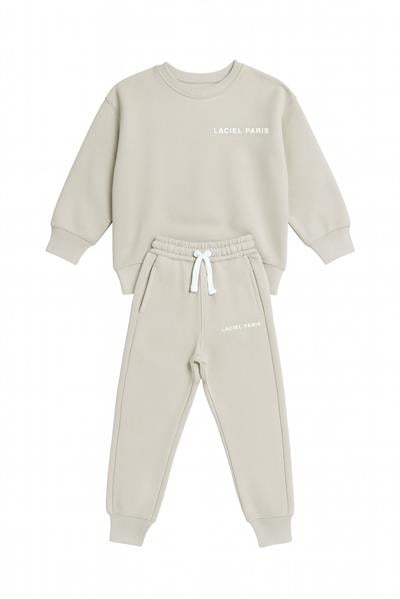 Kız Çocuk Pamuklu Oversize Sweatshirt Eşofman Alt Takım - Rahat ve Şık